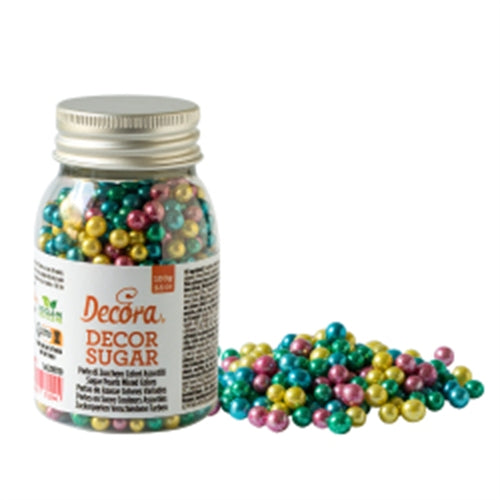 Perle di zucchero 5 mmmetal assortiti  100 gr