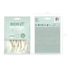 Palloncini ecologici da 30 cm, metallizzati, bianchi