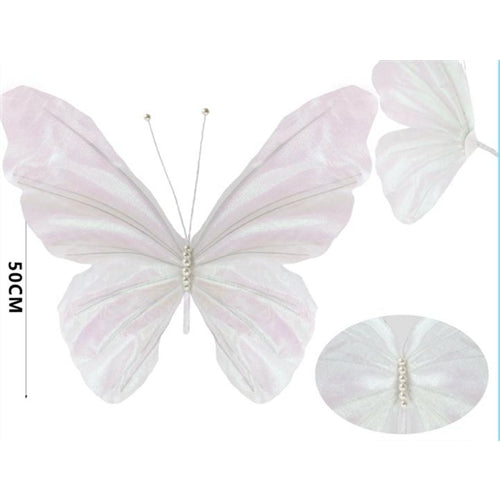 Farfalla in tessuto l. 50 cm