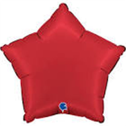 Palloncino foil stella 18" rosso rubino satinato