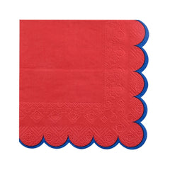 Tovaglioli colorati con bordo smerlato – 12 pz