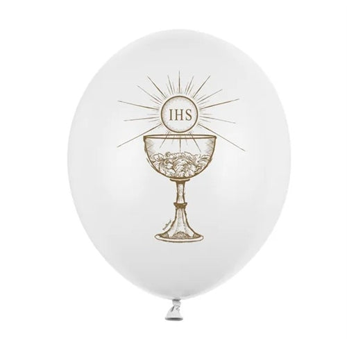 Palloncini 30 cm, ihs, bianco puro pastello (1 confezione / 6 pezzi)
