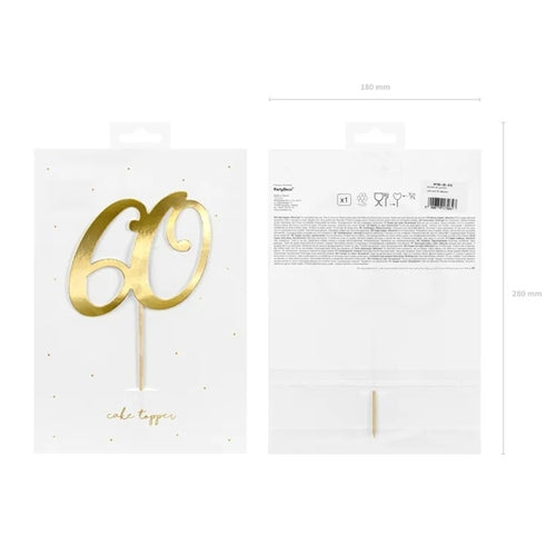 Decorazione per torta in carta , oro, 20,5 cm