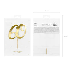 Decorazione per torta in carta , oro, 20,5 cm