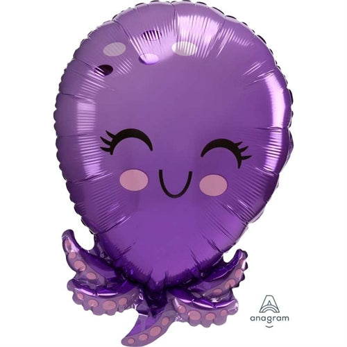 Palloncino mylar polpo viola 21"