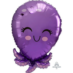 Palloncino mylar polpo viola 21"