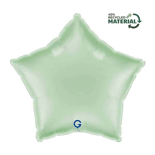 Palloncino in foil 18" stella menta satinato