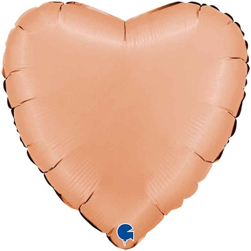 Palloncino 18" mylar cuore pesca satinato