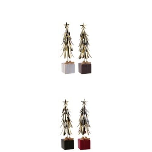 Albero di natale decorativo su pacco regalo – h 33 cm