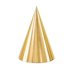 Cappellini da festa, dorati, 16 cm (1 confezione / 6 pezzi)