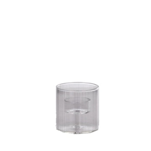 Porta t-light vetro borosil jay d. 8 x h. 8 cm