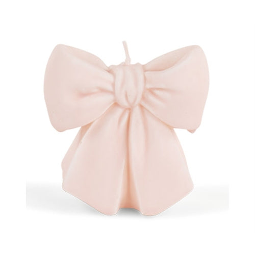 Candela fiocco rosa h.95mm