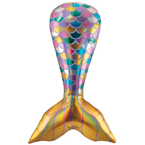 Palloncino in foil 37" super shape coda sirena iridescente