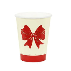 Bicchieri bow, 250 ml, rosso-beige