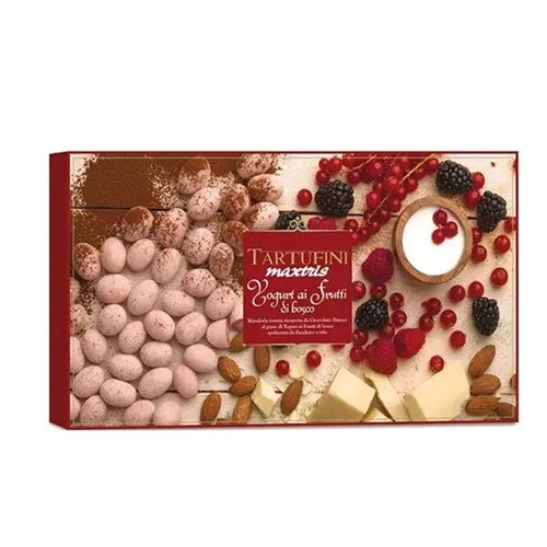 Tartufini yogurt frutti di bosco mandorla ricoperta cioccolato bianco 500g maxtris