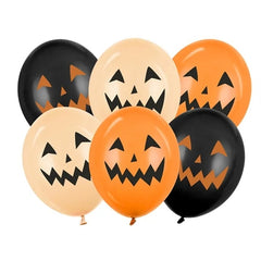 Palloncini 30 cm, zucche, mix (1 confezione / 6 pezzi)