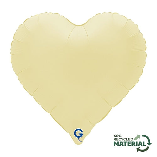Palloncino in foil 18" sweetie cuore burro satinato "soft matte french butter"
