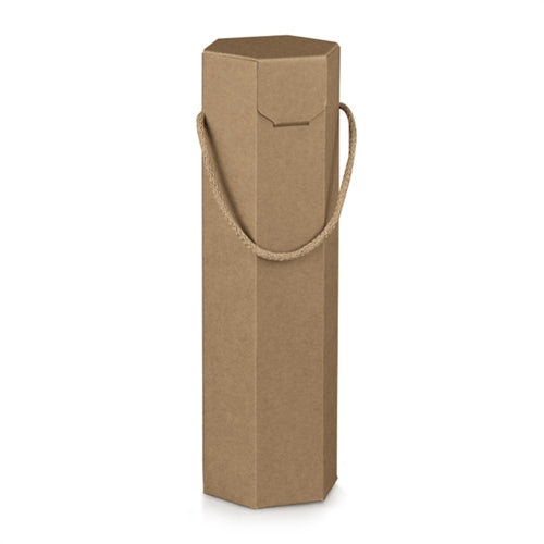 Porta bottiglie esagonale 95x95x355 avana