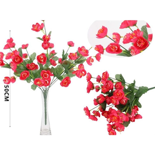 Mazzoline di roselline fuxia h. 50 cm
