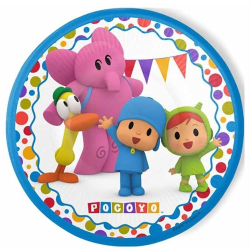 Piatto grande pocoyo 8 pz 23 cm