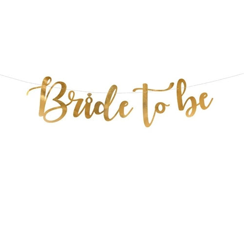 Banner futura sposa, oro, 80x19cm