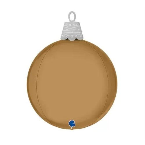 Palloncino foil globo sfera natalizia champagne 4d 25"