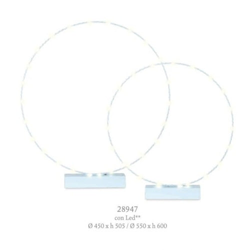 Set 2 cerchio celeste baby c/led