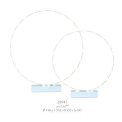 Set 2 cerchio celeste baby c/led