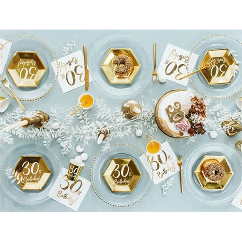 Bicchieri di carta oro, 220 ml (1 confezione / 6 pezzi)