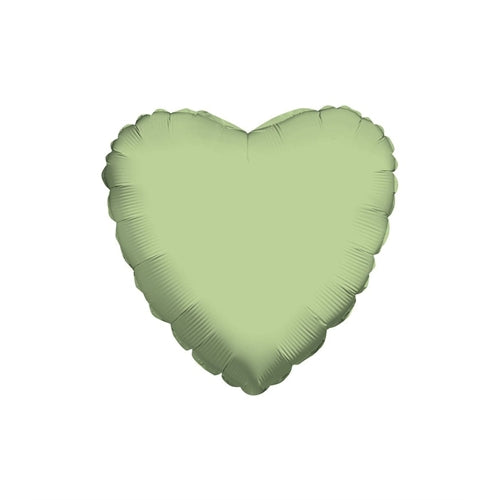Mylar cuore verde oliva 18" - 46 cm
