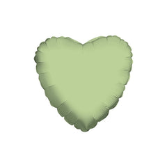 Mylar cuore verde oliva 18" - 46 cm