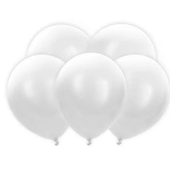 Palloncini led 30 cm, bianchi (1 confezione / 5 pezzi)