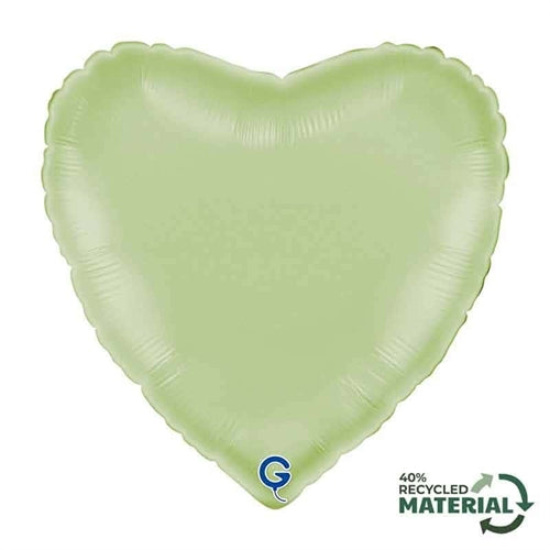 Palloncino in foil 18" cuore verde oliva satinato
