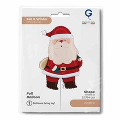 Palloncino in foil 25" super shape babbo natale con sacco dei doni