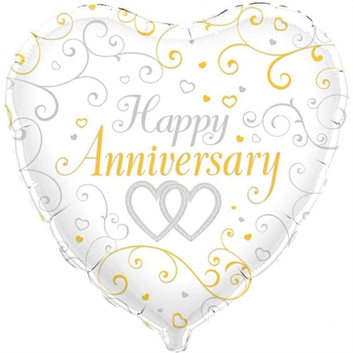 Palloncino 18" cuore "happy anniversary"