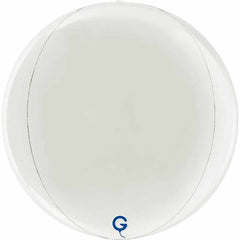 Palloncino in foil 15" sfera bianco 4d "globe white"