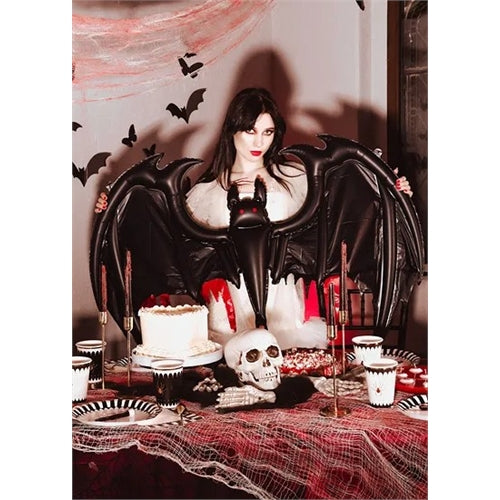 Palloncino in foil pipistrello, 120x81 cm, nero