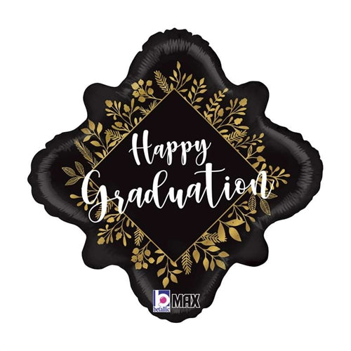 Palloncino in foil 18" junior shape laurea "gold leaf graduation"