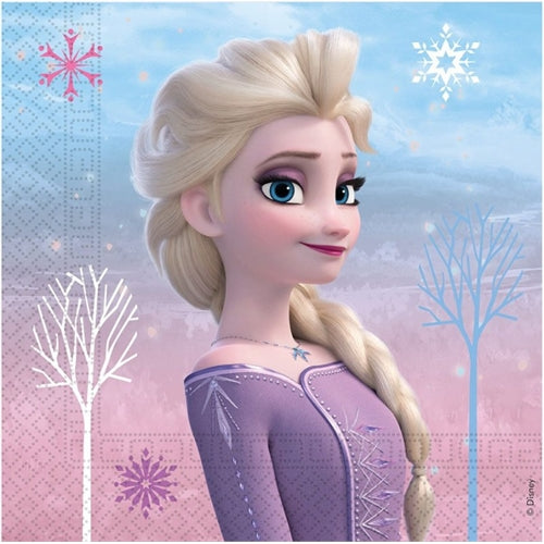 Tovaglioli frozen ii 33x33 cm 20 pz