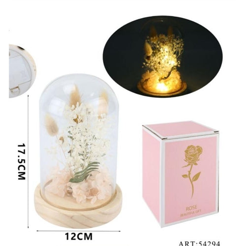 Composizione di san valentino con gypsophila