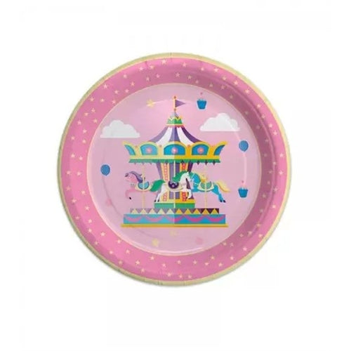 Piatti carousel party 18 cm 8 pz