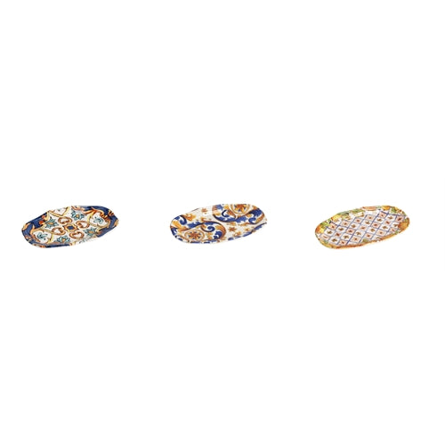 Vassoio ovale ceramica 27x17xh. 3 cm
