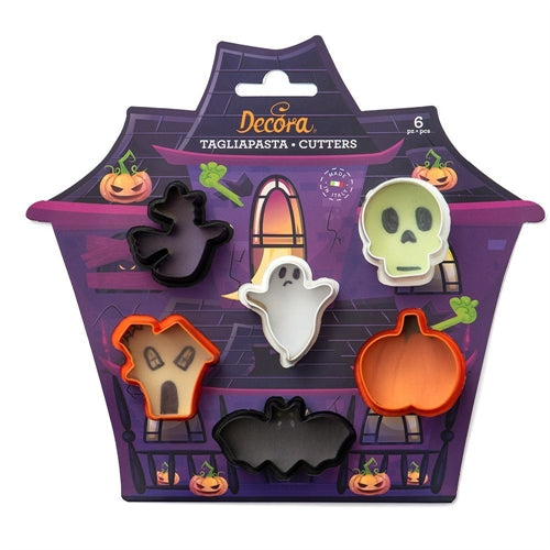 Set 6 mini tagliapasta halloween in plastica
