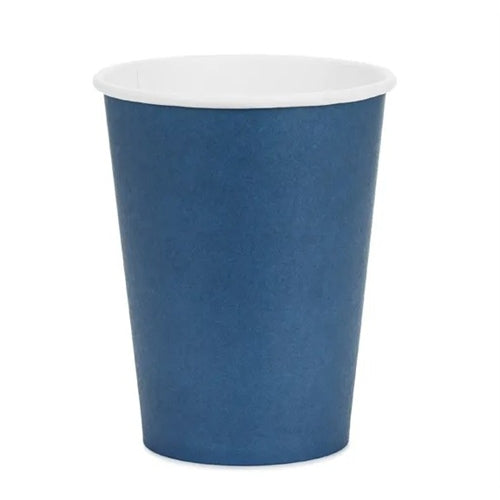 Bicchieri di carta, blu scuro, 250 ml (1 confezione / 6 pezzi)