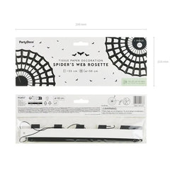 Rosetta decorativa ragnatela, nera, 50 cm