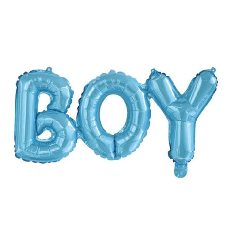 Mylar scritta boy celeste 33"