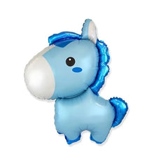 Mylar pony celeste supershape 34"