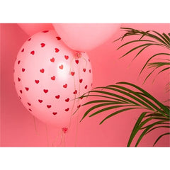 Palloncini 30 cm, cuori, rosa pastello (1 confezione / 6 pezzi)