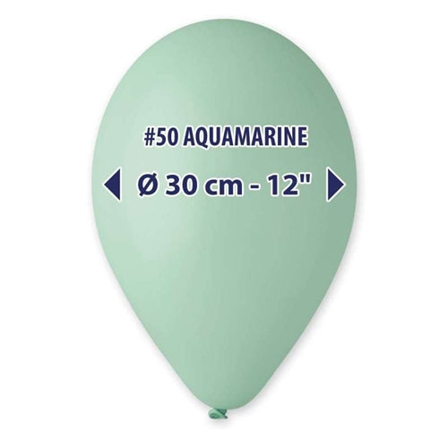 Palloncino in lattice 12" g110 acquamarina "aquamarine 050" 50pz