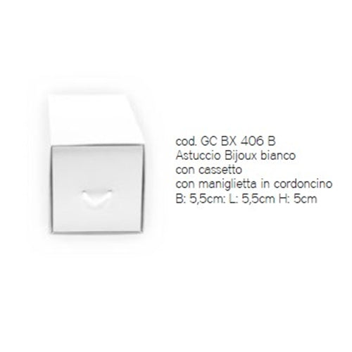 Scatolina bijoux con un cassetto 5,5 x 5,5 x 5